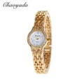 Bracelet watch female fashion alloy quartz watch disc insert diamond watch