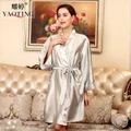 Women's Silk Pajamas Nightdress Sexy V Collar Comfortable Bathrobes Lingerie