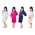 Kid Silk Satin Kimono Robes Bathrobe Sleepwear Wedding Party Sleepwear