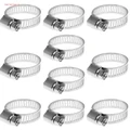 10Pc Stainless Steel Adjustable Drive Hose Clamp Fuel Line Worm Clip 3/4"-1" New