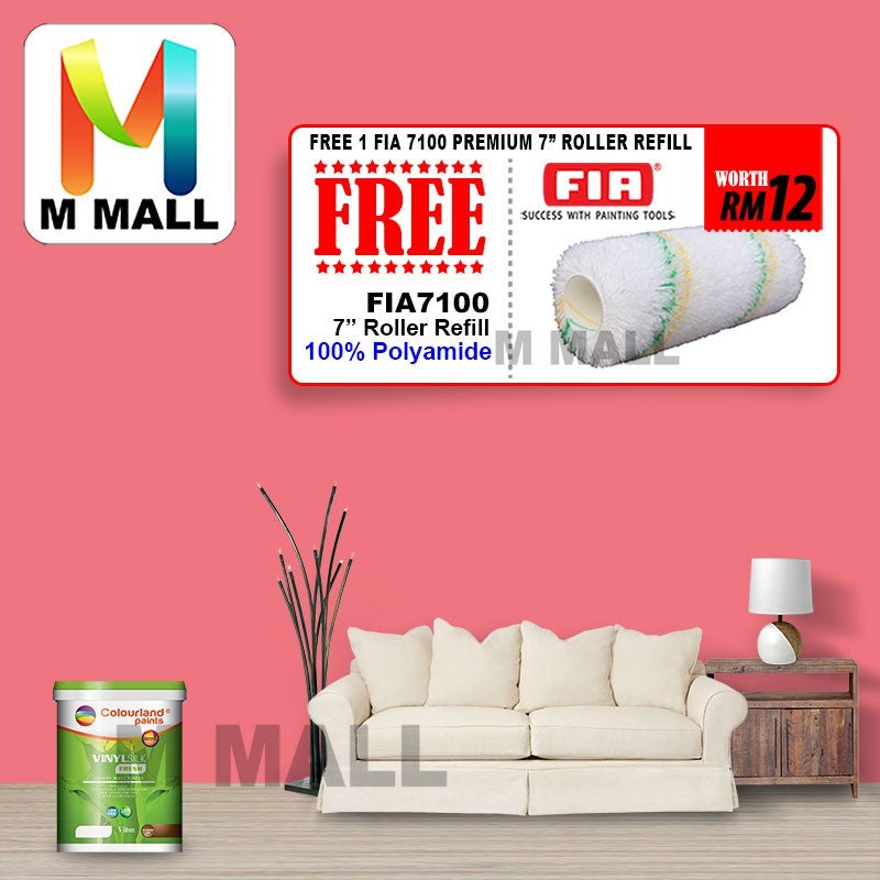 *????* 5L Colourland Paint Vinyl Silk Fresh Interior Pink Chintz 2106-D