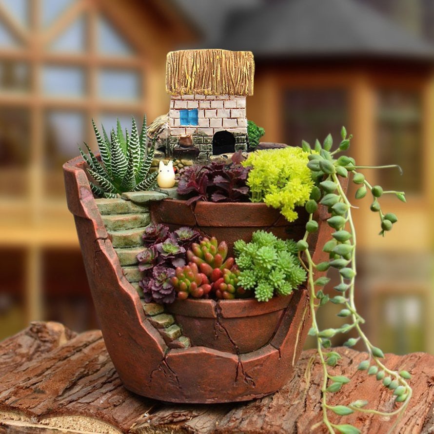 EG Creative Plants Pot City of Sky Succulent Plant Pot Flower Basket Planter Pot