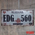 Alabama Carplates Retro vintage Metal tin signs License wall art craft
