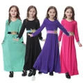 Kids clothing baya Muslim Girls dress embroidered long dress Children Clothing