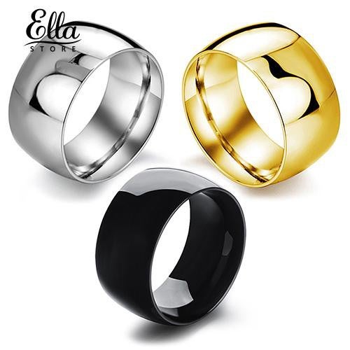 Ellastore Men Women Titanium Stainless Steel Ring Wedding Engagement Lover