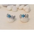 [Korea] Half-Moon Crystals Ear Ring