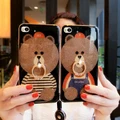 Case For Xiaomi Redmi 4/4X/5/5 Plus Cute Bear Back Cover Ring Stand