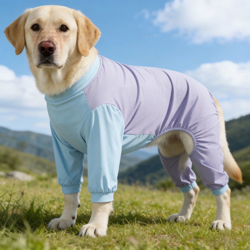 Border Shepherd Golden Retriever Big Dog Cool Clothes Medium Large Dog Ice Silk Sunscreen Clothes Summer Anti-shedding Pet Four-legged Clothes