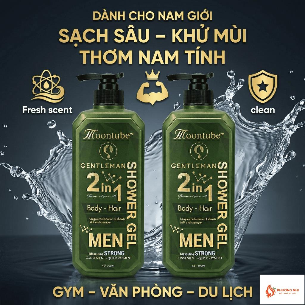 Moontube 2in1 Men's Shower Gel – Clean, Fragrant, Convenient for Daily Use