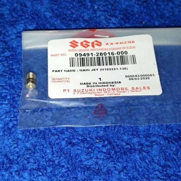 09491-28016-000 main jet n102221-130 Original SUZUKI