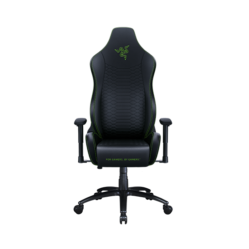 Razer Iskur X Ergonomic Gaming Chair - Multi-layered Synthetic Leather - High Density Foam Cushions - 2D Armrests - Black/Green - XL
