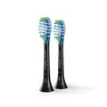 Philips Sonicare C3 Premium Plaque Defence Black Toothbrush Heads - 2 Pack