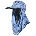 Sun Protection Adapt-A-Cap Marine Camo Frillneck Style Hat