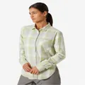 Helly Hansen Womens Outdoor W Lokka Organic Flannel Long Sleeve Shirt, Iced Matcha