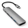 SATECHI: Slim USB-C MultiPort Adapter Version 2 - Space Grey