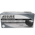 Assure 3ply Surgical Face Mask With Earloop Black (Bacterial Filtration Efficiency 99%) 50s