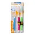 Pearlie Whiteâ® Brush Care Compact Head Soft Bristles Slim Toothbrush 3s