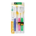 Pearlie Whiteâ® Brush Care Compact Head Extra Soft Bristles Sensitive Slim Toothbrush 3s