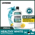 Listerine Healthy White Multi-action Mouthwash Natural Lemon & Salt (Lift Stains To Give Whiter Teeth) 250ml