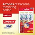 Colgate Colgate 360 Advanced Medium Toothbrush Value Pack 3 Pieces