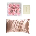 White Trousseau Pink Blush Blossom Box Consist Eden Pillowcase 1s + Soap-scented Pink Roses Set
