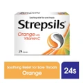 Strepsils Lozenges Soothing Relief For Sore Throat Orange With Vitamin C 24s