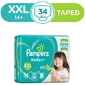 Pampers Baby Dry Tape Diapers Xxl 34's