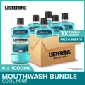 Listerine Antiseptic Mouthwash Cool Mint (For Fresher Breath) 1l X 6s (Per Carton)