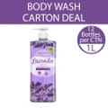 Watsons Lavender Scented Gel Body Wash (Softening And Moisturising, Dermatologically Tested) 1000ml X 12 Bottles Per Carton