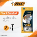 Bic Flex 4 Comfort Disposable Shaver 2s