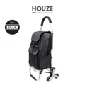 Houze Aluminium Stair Climber Shopping Trolley With Front And Side Pockets Black Ls-9206 Black 1s