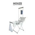 Houze Aluminum Drying Rack With Hanging Pole And Wheels (Dual Tier Rack + 53 Drying Lines) 1s