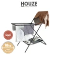 Houze Fold Out Drying Rack Black (Dual Layer) 1s