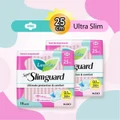 Laurier Super Slimguard Day Wing Sanitary Pad 25cm Twin Packset 16s X 2