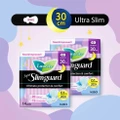 Laurier Super Slimguard Night Wing Sanitary Pad 30cm Twin Packset 14s X 2