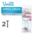 Gillette Venus Simply Venus 3 Womenâs Disposable Razors 2's