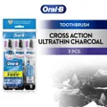 Oral-b Cross Action Ultrathin Charcoal Toothbrush 3s