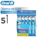 Oral-b Ultrathin Dual Clean (Extra Soft) Manual Toothbrush 5 Count - Polybag