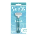 Gillette Venus Smooth Women's Razor Packset Consists Handle 1s + Refill 2s (Designed To Avoid Rust)