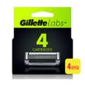 Gillette Labs Razor Cartridge With Exfoliating Bar Refill 4s