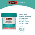 Swisse Ultiboost Odourless Wild Fish Oil Capsule 1000mg (Supports Heart Brain & Eye Health) 200s