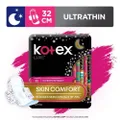 Kotex Luxe Skin Comfort Ultrathin Night Sanitary Pad Wing 32cm (For Heavy Flow) 12s