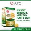 Afc Japan Natural Vitamin B Complex Dietary Supplement Caplets (Boost Energy, Relieves Fatigue, Healthy Hair, Skin & Nails) 120s