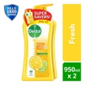 Dettol Dettol Fresh Antibacterial (Yuzu Citrus) Bodywash 950ml X 2s