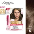 L'oreal Paris Excellence Crã©Me Hair Colour #5 Natural Light Brown (100% Grey Coverage For Rich, Radiant Colour) 1s