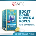 Afc Ultimate Dha70 Dietary Supplement Softgel (Omega 3 Fish Oil, Dha, Epa, Focus, Memory & Eye Health For Children) 60s