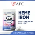 Afc Japan Heme Iron Dietary Supplement Capsules (Prune Extract + Vitamin C, B6, B12 + Gentle On Stomach) 30s