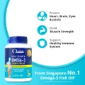 Ocean Health High Strength Omega-3 Vitamin D3-enriched Softgel (For Heart, Bones & Muscle Strength + Odourless + Mini Odourless Soft Gel + Halal) 60s