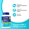 Ocean Health Odourless Omega-3 Fish Oil Softgel 1000mg (For Heart, Brain, Eyes & Joints + Halal) 60s