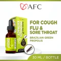 Afc Brazilian Green Propolis Extract (Highest Artepilin C & Flavonoids, For Immunity, Cough, Sore Throat,Flu, Ulcer, Antibiotic Tincture, Concentrated Liquid) 30ml